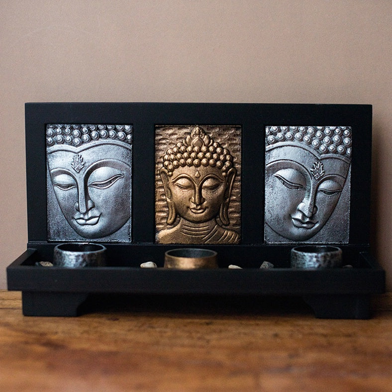 Buddha Triple Candle Holder